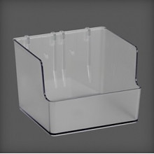 Container din plastic transparent 112x110x80, mm
