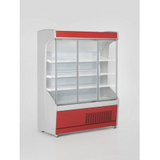 Vitrină frigorifică de perete, pentru carne/mezeluri, cu uşi din sticlă R290, cu iluminare, L=1500 mm